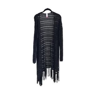 Women's Open Sweater, Black, Size XXL